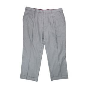 Pallini Men's Gray Houndstooth Pleated Dress Pants Size 47R